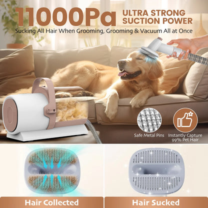 PG50 Pet Grooming Kit & Vacuum, 11000Pa Suction, 2.5L, 5 in 1, Dog Vacuum for Shedding Grooming