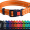 Reflective Dog Collar for a Small, Medium, Large Dog or Puppy with a Quick Release Buckle - Boy and Girl - Nylon Suitable for Swimming (10-13 Inch, Orange)